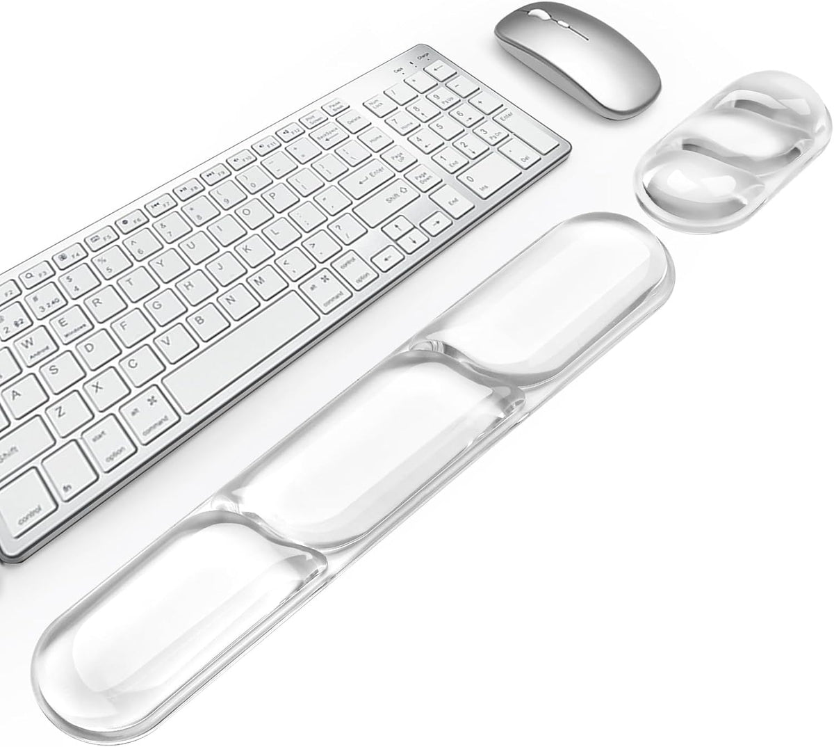 Gel Wrist Rest for Keyboard and Mouse Pad Set - Clear Green