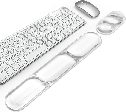 Gel Wrist Rest for Keyboard and Mouse Pad Set - Clear Green