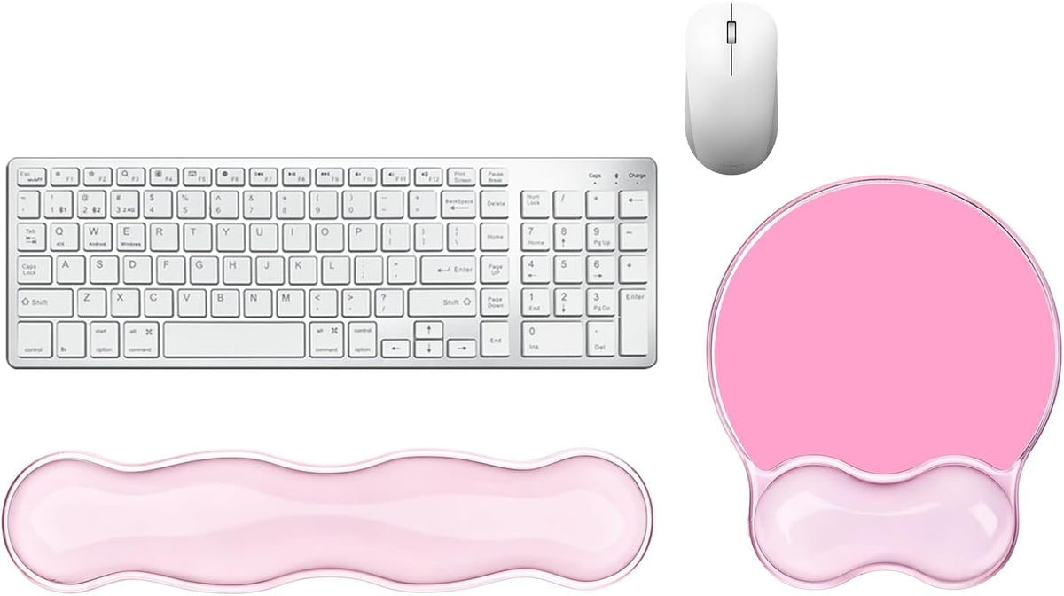 Gel Wrist Rest for Keyboard and Mouse Pad Set - Clear Green
