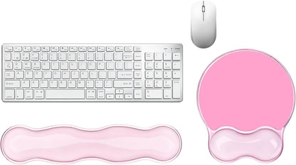 Gel Wrist Rest for Keyboard and Mouse Pad Set - Clear Green