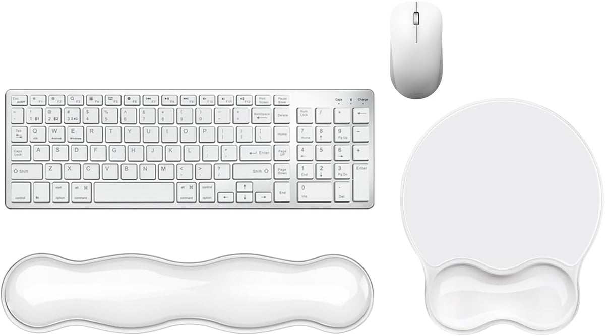 Gel Wrist Rest for Keyboard and Mouse Pad Set - Clear Green