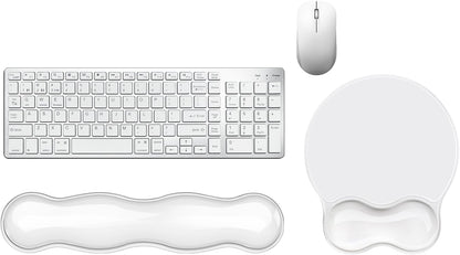 Gel Wrist Rest for Keyboard and Mouse Pad Set - Clear Green