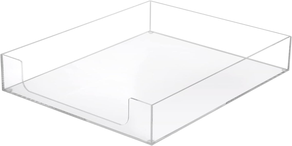 1 Pack Multipurpose A4 File Tray Clear Acrylic Desk Tray Organizer