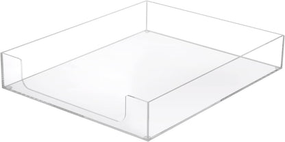 1 Pack Multipurpose A4 File Tray Clear Acrylic Desk Tray Organizer