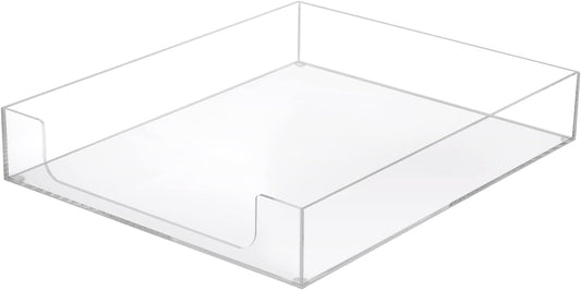 1 Pack Multipurpose A4 File Tray Clear Acrylic Desk Tray Organizer