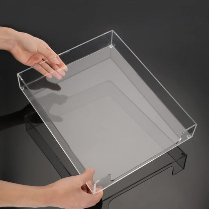 1 Pack Multipurpose A4 File Tray Clear Acrylic Desk Tray Organizer