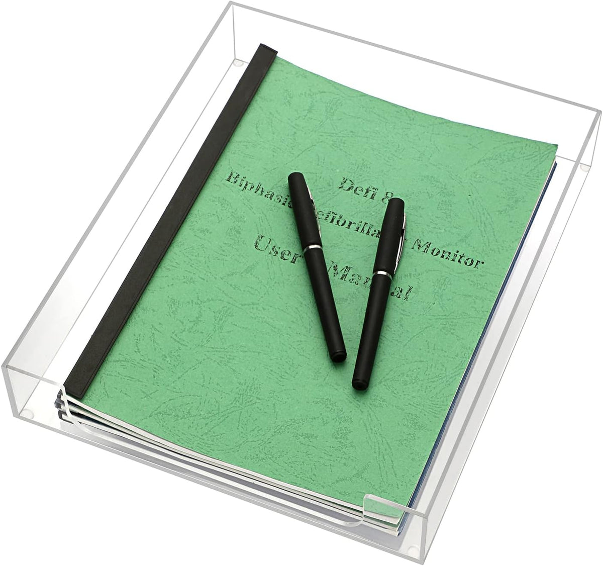 1 Pack Multipurpose A4 File Tray Clear Acrylic Desk Tray Organizer