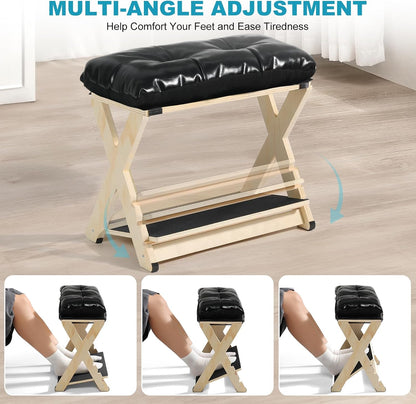 Foot Rest Under Desk at Work Adjustable Wooden