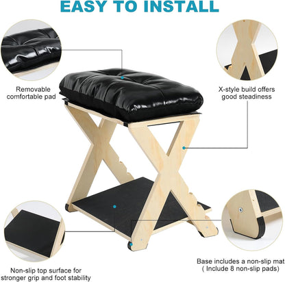 Foot Rest Under Desk at Work Adjustable Wooden