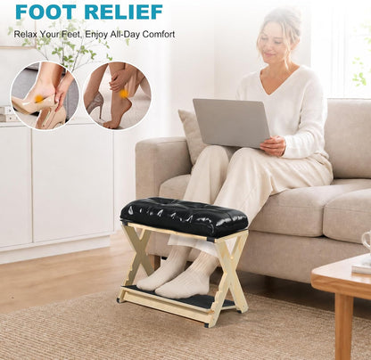 Foot Rest Under Desk at Work Adjustable Wooden