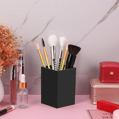Clear Acrylic Pen Holder Makeup Brush Holder Desktop Pencil Organizer Acrylic Pencil Cup Stationery Organizer Accessory for School Makeup Desk Office Pen Organizer