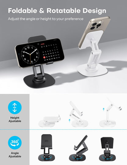 Cell Phone Stand for Desk, 2 Pack Adjustable Foldable Phone Holder