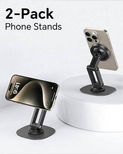 Cell Phone Stand for Desk, 2 Pack Adjustable Foldable Phone Holder