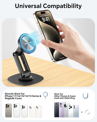 Cell Phone Stand for Desk, 2 Pack Adjustable Foldable Phone Holder