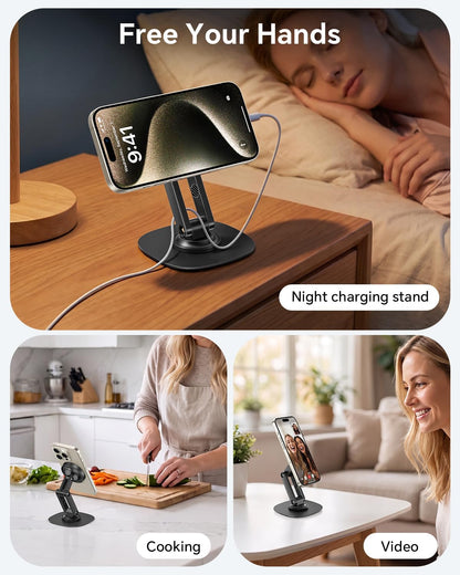 Cell Phone Stand for Desk, 2 Pack Adjustable Foldable Phone Holder
