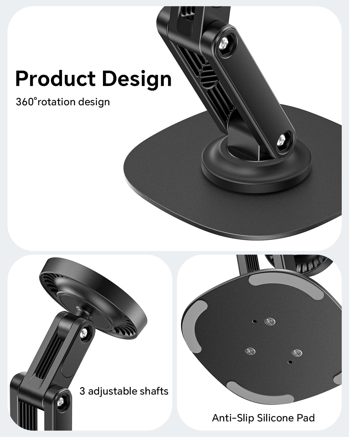 Cell Phone Stand for Desk, 2 Pack Adjustable Foldable Phone Holder