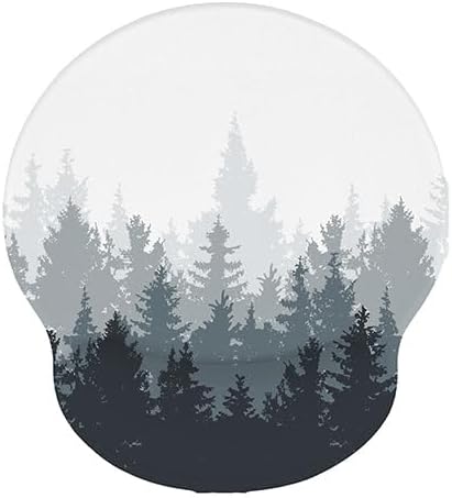 Ergonomic Mouse Pad with Wrist Rest, Comfortable Silicone Non-Slip Computer Pain Relief Gel Mouse Mat with Wrist Support for Gaming, Work, Office, Women & Men, Cute Pattern, Beige