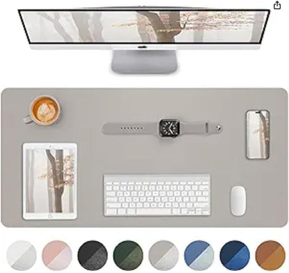 Large Desk pad mat,Mouse Pad,Office Desk Mat, Non-Slip PU Leather Desk Blotter,Large Desk pad,Waterproof Keyboard mat for Office/Home/Decor (Black,48" x 17")