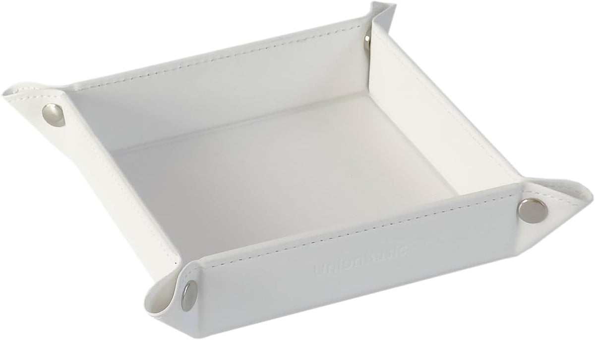 UnionBasic Small Valet Tray, Jewelry Tray for Rings Watches Earrings, Entryway Catchall Caddy for Coins Keys Change, Nightstand Bedside Valet Holder, Trays for Electronic Gadgets, Beige - Colors B
