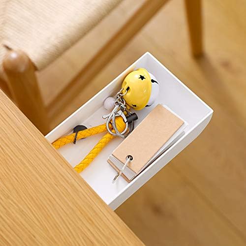 Under Table Drawer, Hidden Self-Adhesive Pencil Tray Drawer,Under Desk Holder Storage Box, Stationery Pencil Storage Drawer Organizer for Office/School/Kitchen (1 Pack Grey)