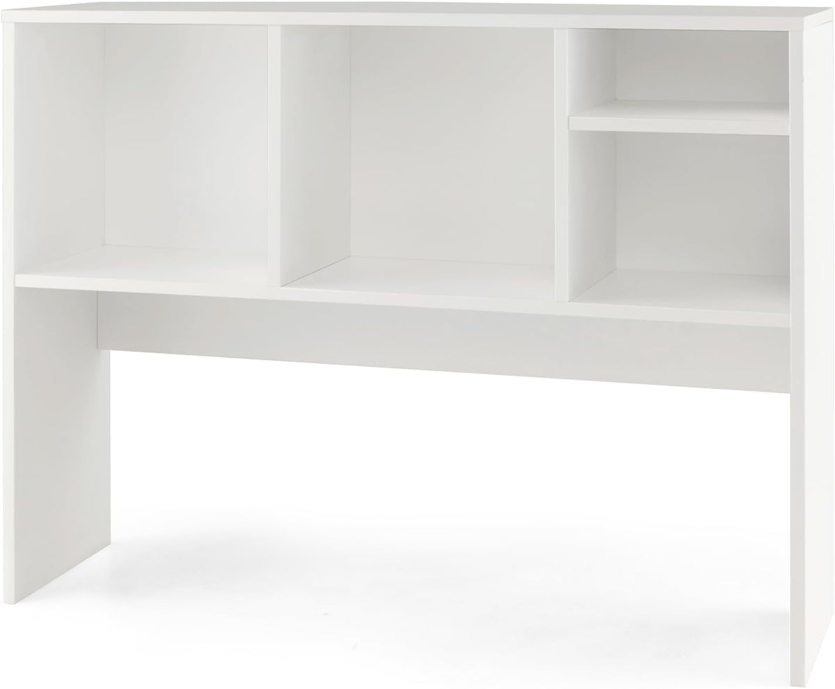 Desktop Bookshelf, Countertop Storage Hutch with 5 Shelves for Computer Desk, Desk 3-Tier Display Rack, Multipurpose Wood Desktop Hutch Storage Organizer for Dorm Office Home