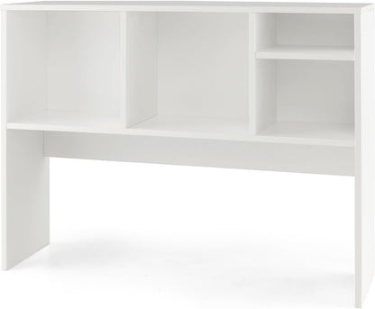 Desktop Bookshelf, Countertop Storage Hutch with 5 Shelves for Computer Desk, Desk 3-Tier Display Rack, Multipurpose Wood Desktop Hutch Storage Organizer for Dorm Office Home