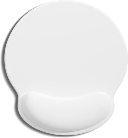 Ergonomic Mouse Pad with Wrist Rest, Comfortable Silicone Non-Slip Computer Pain Relief Gel Mouse Mat with Wrist Support for Gaming, Work, Office, Women & Men, Cute Pattern, Beige