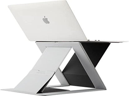 Folding Laptop Stand Lap Desk, Portable & Mini Computer Stand Laptop Desk for Travel and Home Office, Ergonomic Design with Adjustable Viewing Angles, Lightweight Computer Cooling Riser, Black