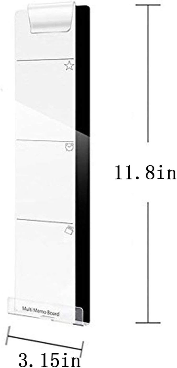 Fashion Multifunction Utility Acrylic Transparent Computer Monitors Side Panel/Memo Pads/Message Boards/Sticky Boards for Computer Screen, 1 Set (Left & Right) (Phone Holder)