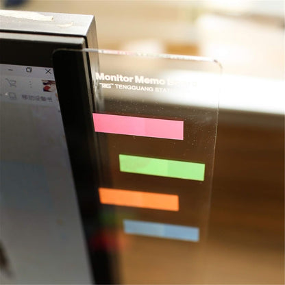 Fashion Multifunction Utility Acrylic Transparent Computer Monitors Side Panel/Memo Pads/Message Boards/Sticky Boards for Computer Screen, 1 Set (Left & Right) (Phone Holder)