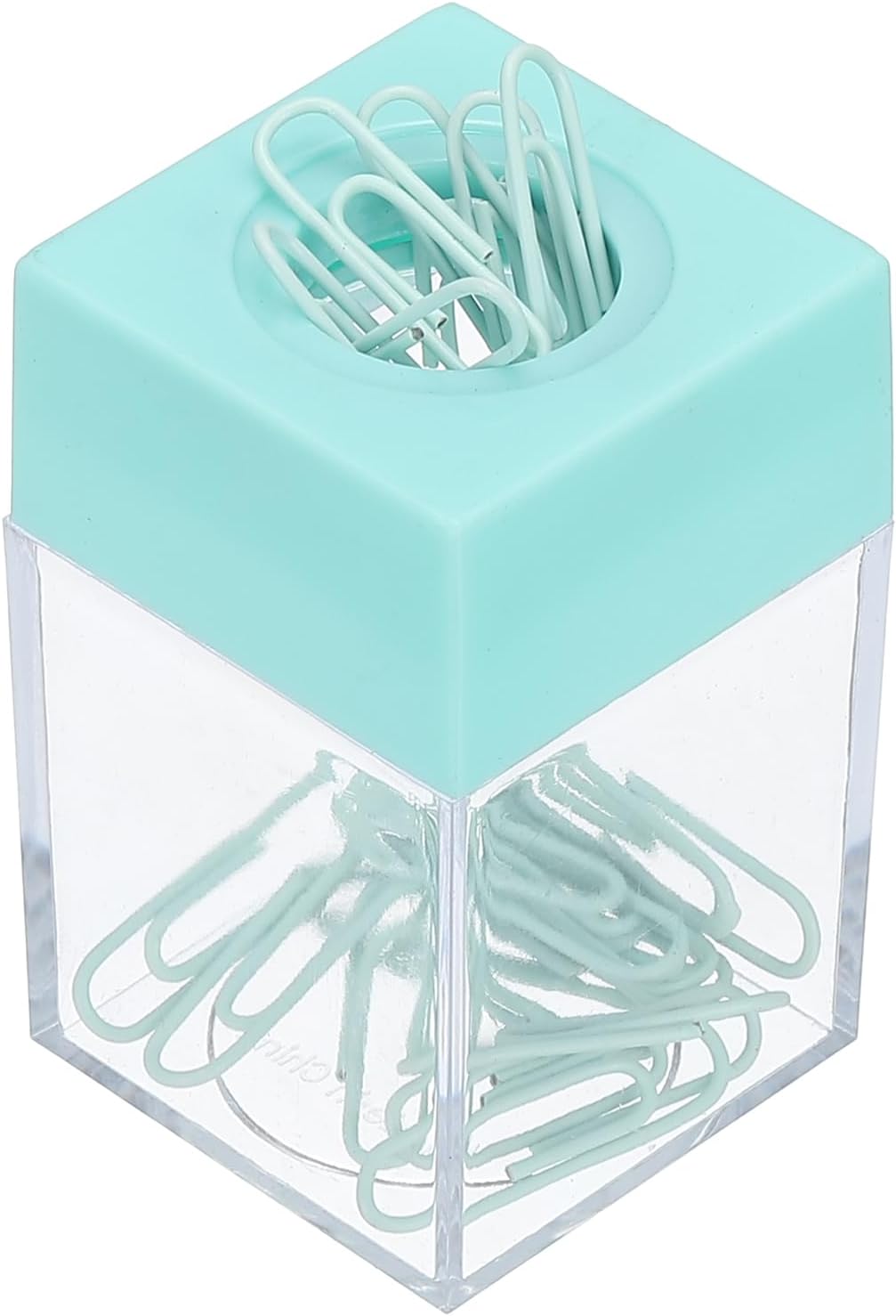 Magnetic Paper Clip Holder Dispenser, Large Capacity Paper Clip Organizers with Magnetic Top for Desk Supplies, Office, Classroom, Home, Purple