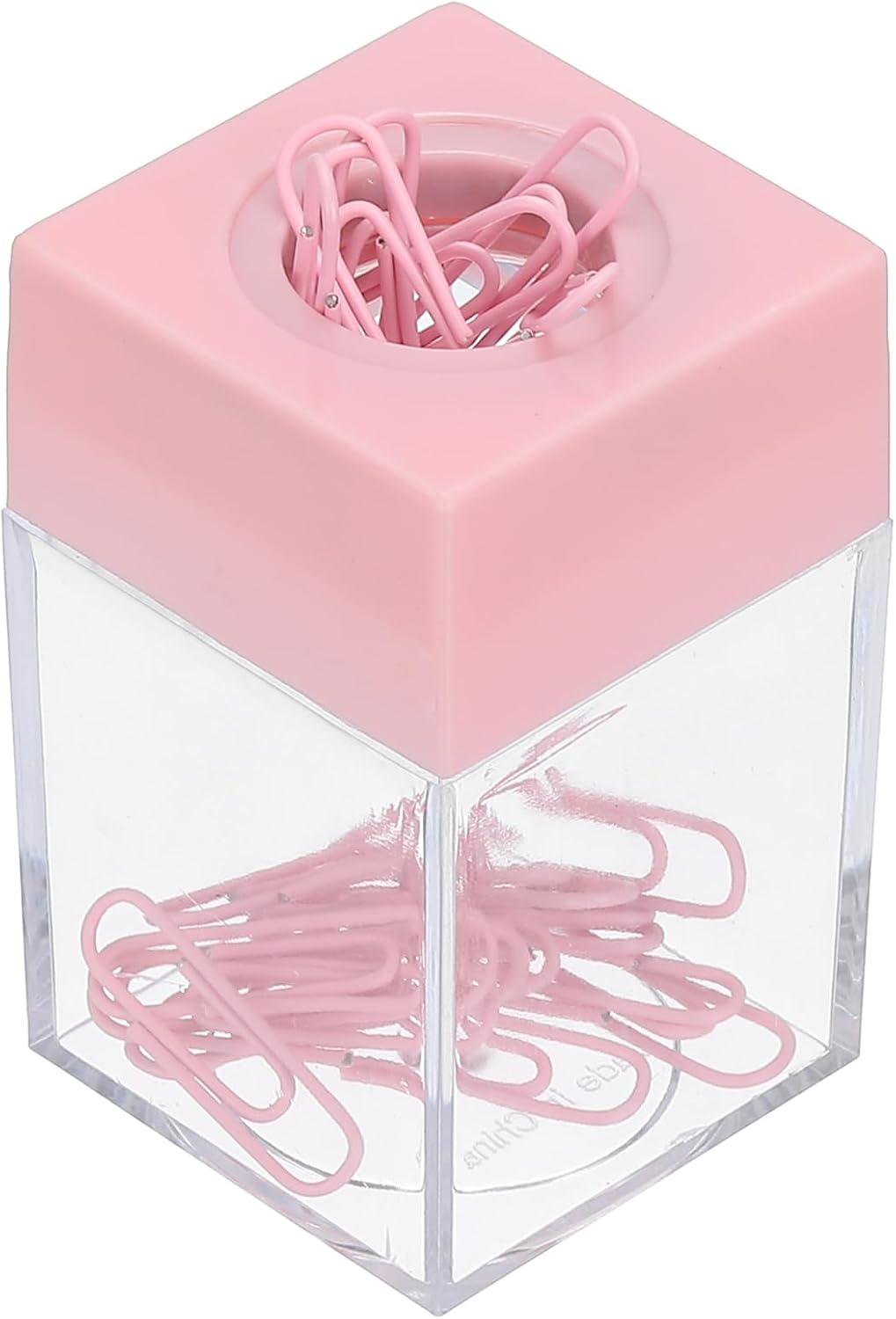Magnetic Paper Clip Holder Dispenser, Large Capacity Paper Clip Organizers with Magnetic Top for Desk Supplies, Office, Classroom, Home, Purple
