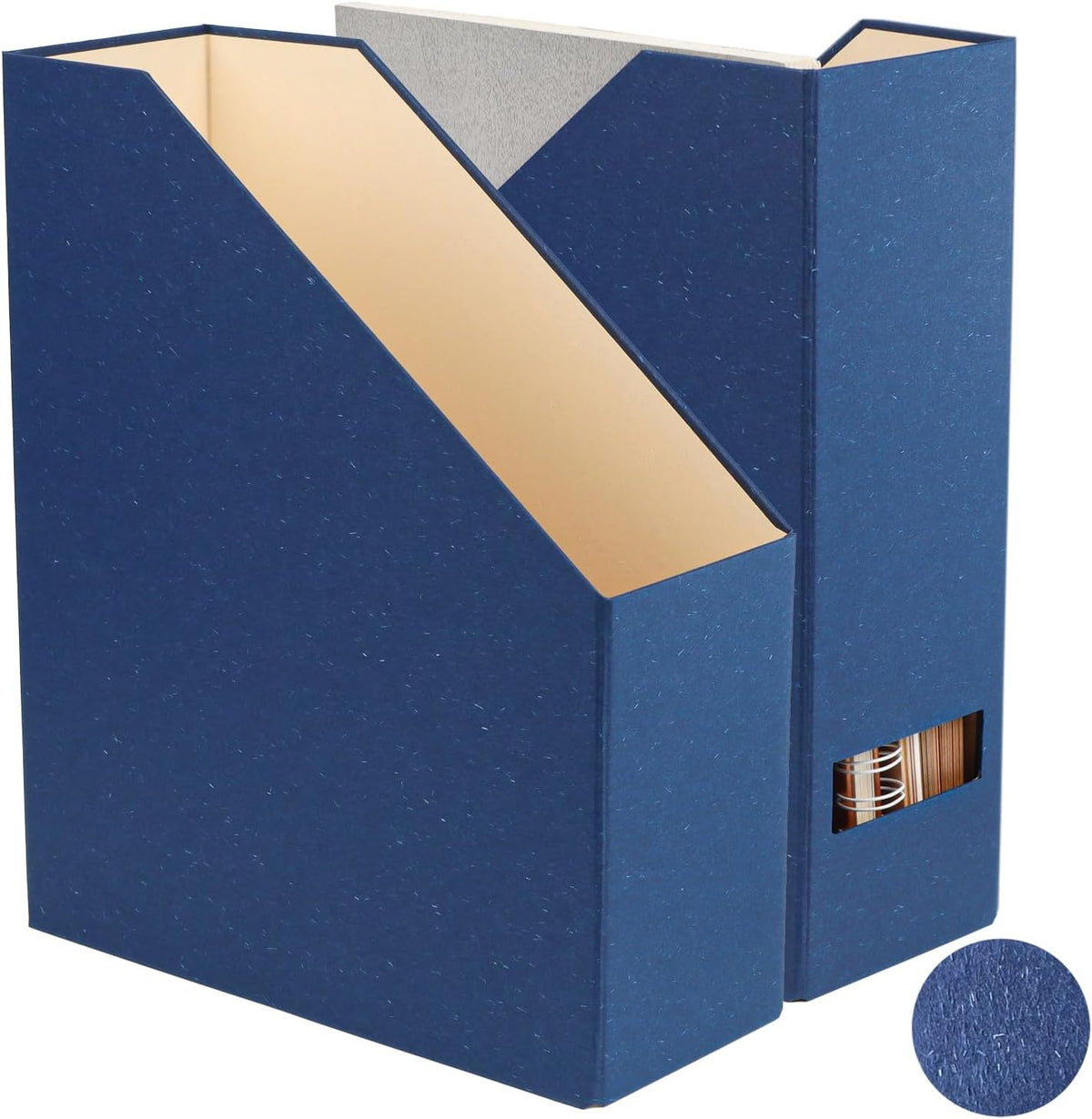 Magazine Holder - File Holder and Desk Organizer, Paperboard Book Organizer and Storage Box for Documents, Magazine Holder Rack for Classroom, Home, and Office (Leaf Green)