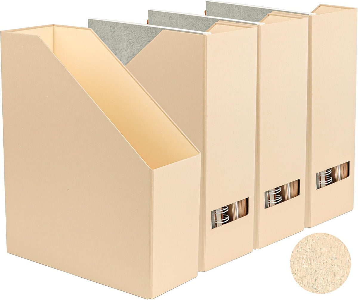 Magazine Holder - File Holder and Desk Organizer, Paperboard Book Organizer and Storage Box for Documents, Magazine Holder Rack for Classroom, Home, and Office (Leaf Green)