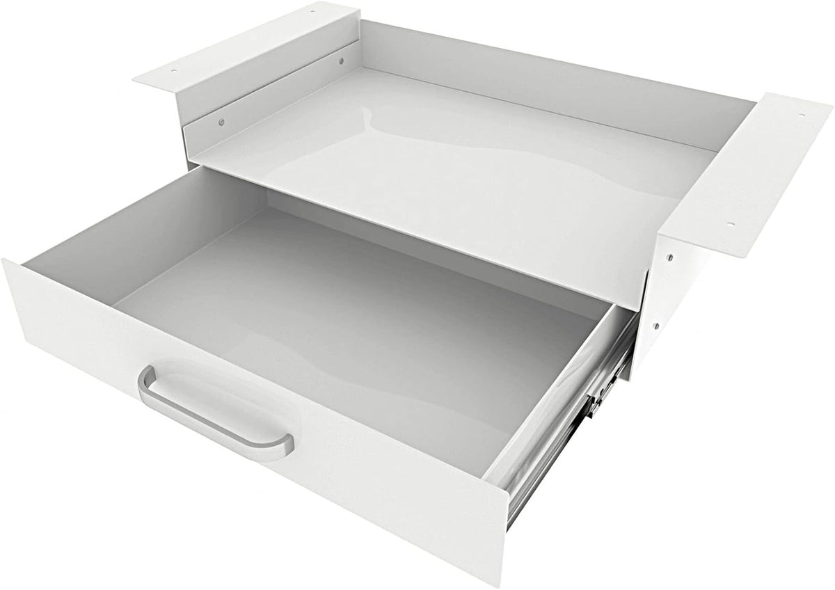 Under Desk Slide out Pencil Drawer with Space Divider Design for Storing Pencil and Office Accessories, Underdesk Pull out Tray Organizer Mounted for Sit Stand Workstation