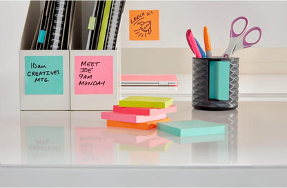Note Dispenser, Geometric Design, 1 Dispenser, 1 Pad, 45 Sheets