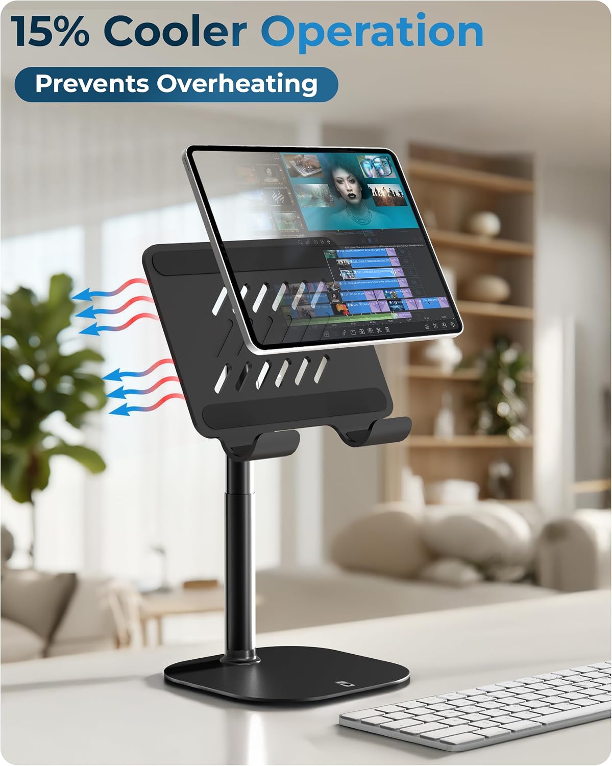 COOPER TabHolder Tablet Holder, iPad Stand for Desk, Portable Monitor Stand