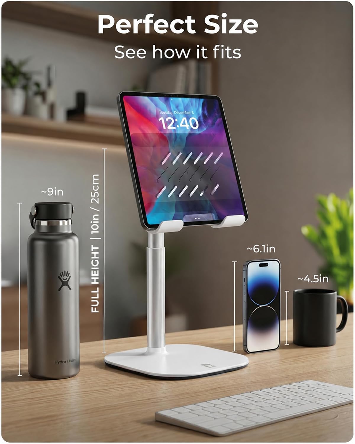 COOPER TabHolder Tablet Holder, iPad Stand for Desk, Portable Monitor Stand