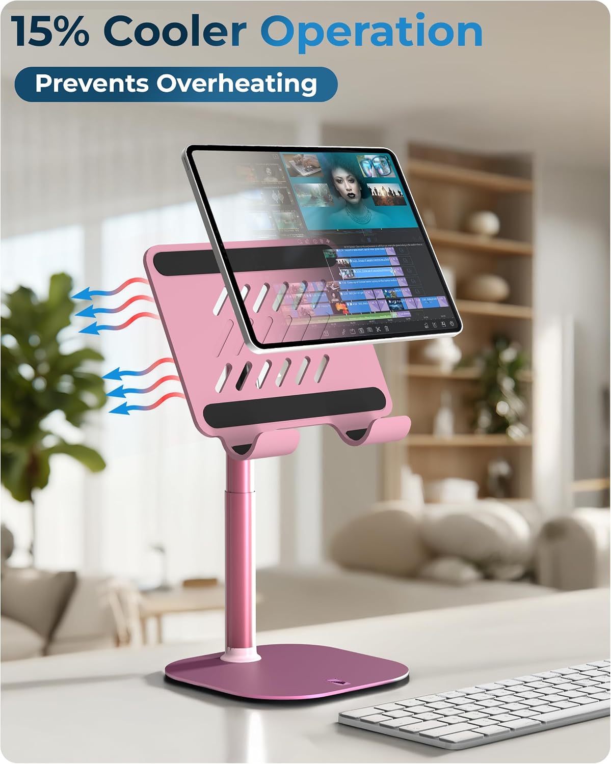 COOPER TabHolder Tablet Holder, iPad Stand for Desk, Portable Monitor Stand
