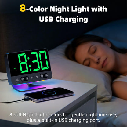 Alarm Clock for Bedroom Bedside: 2-Inch Large Numbers