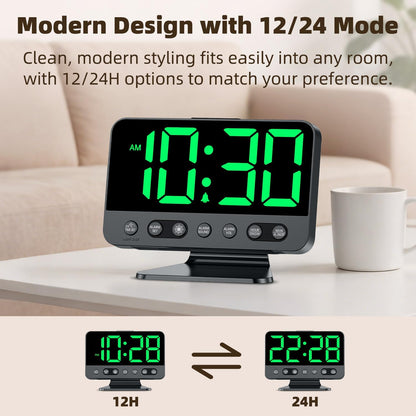 Alarm Clock for Bedroom Bedside: 2-Inch Large Numbers