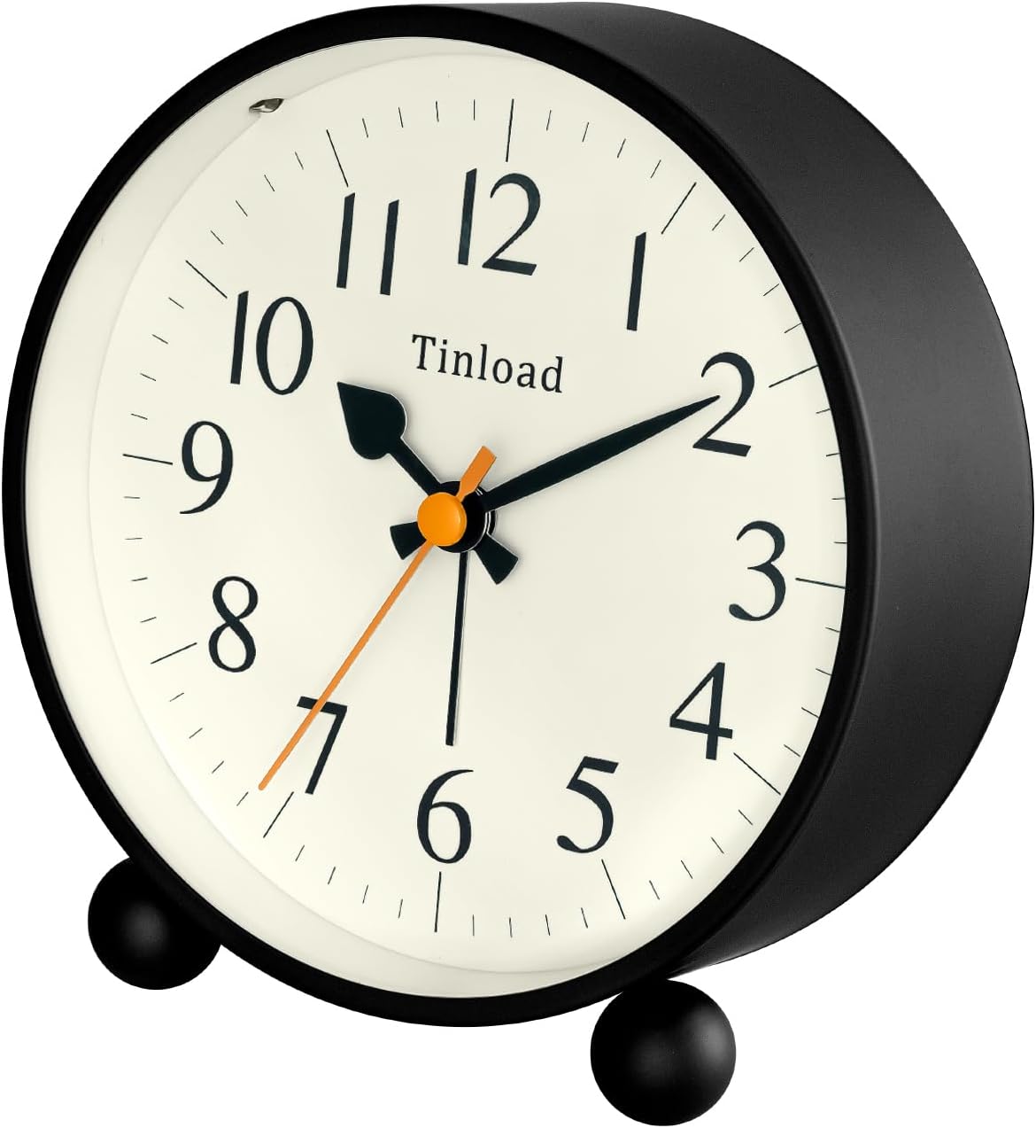 4.5" Vintage Retro Analog Alarm Clock, Super Silent Non Ticking Small Clock with Manual Light, Snooze, Battery Operated, for Living Room, Bedroom, Bedside, Desk(Green)