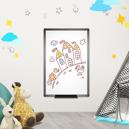 Magnetic Dry Erase White Board, 36 X 24 Inches, Black Aluminium Frame