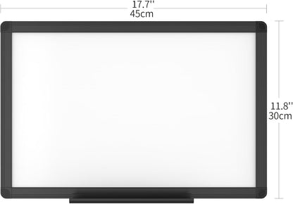 Magnetic Dry Erase White Board, 36 X 24 Inches, Black Aluminium Frame