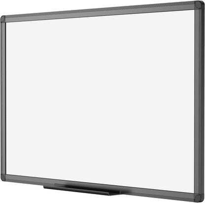 Magnetic Dry Erase White Board, 36 X 24 Inches, Black Aluminium Frame
