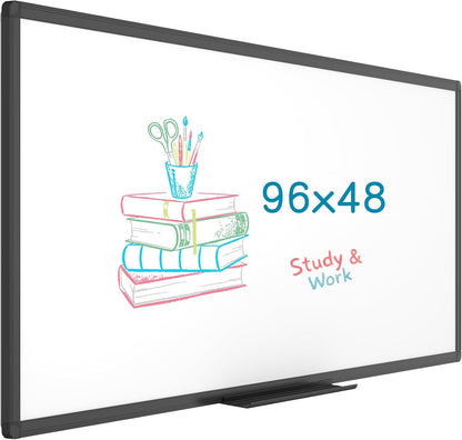 Magnetic Dry Erase White Board, 36 X 24 Inches, Black Aluminium Frame