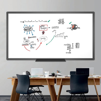 Magnetic Dry Erase White Board, 36 X 24 Inches, Black Aluminium Frame