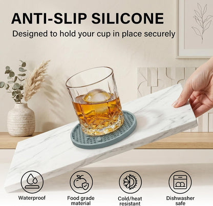 Silicone Drink Coasters Set of 2, Coaster for Desk Office