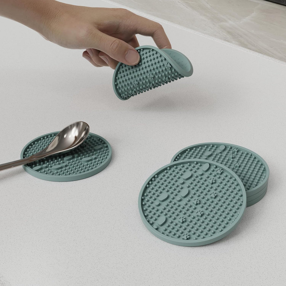 Silicone Drink Coasters Set of 2, Coaster for Desk Office