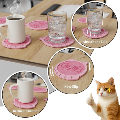 Silicone Drink Coasters Set of 2, Coaster for Desk Office